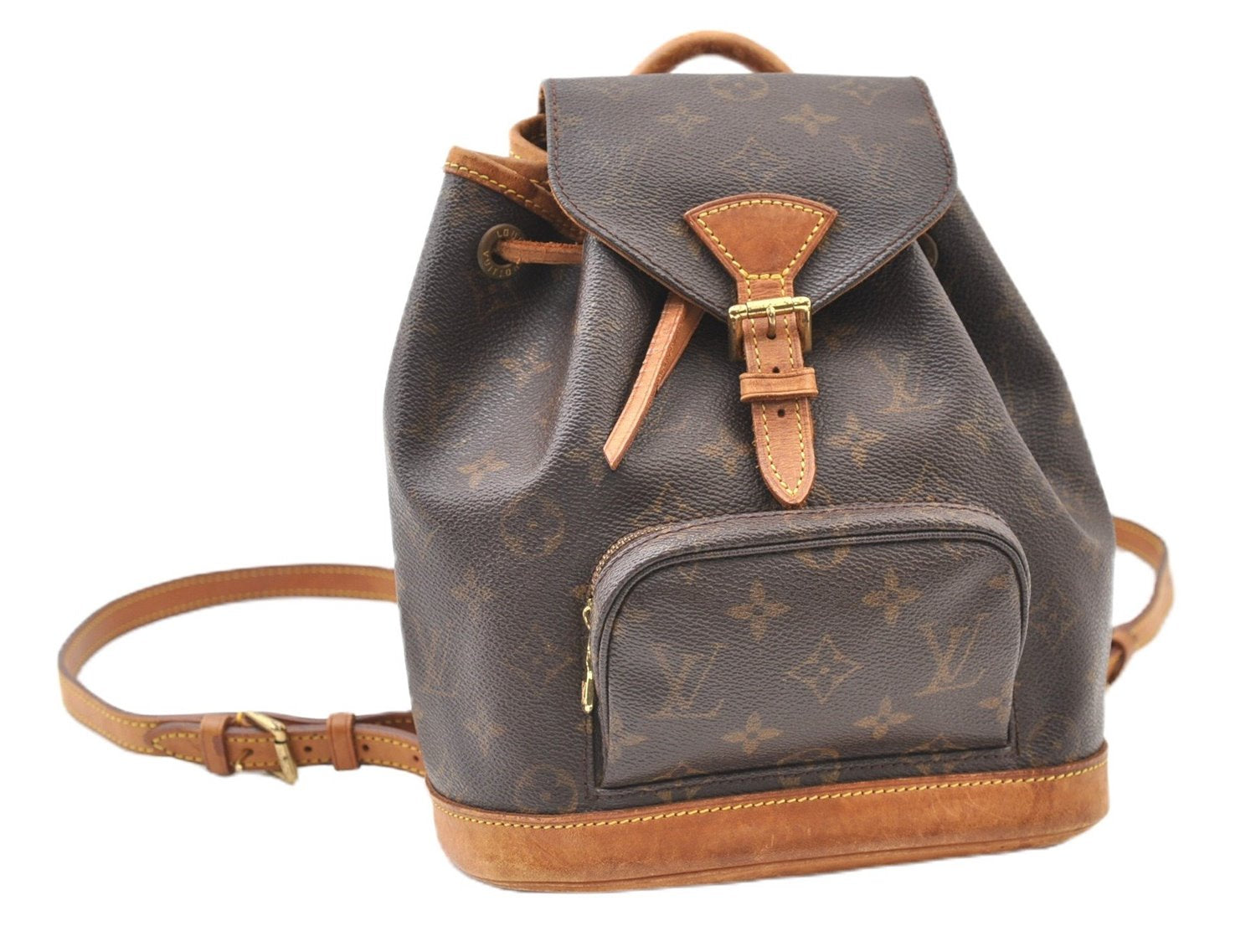Authentic Louis Vuitton Monogram Montsouris PM Backpack M51137 LV 5544F