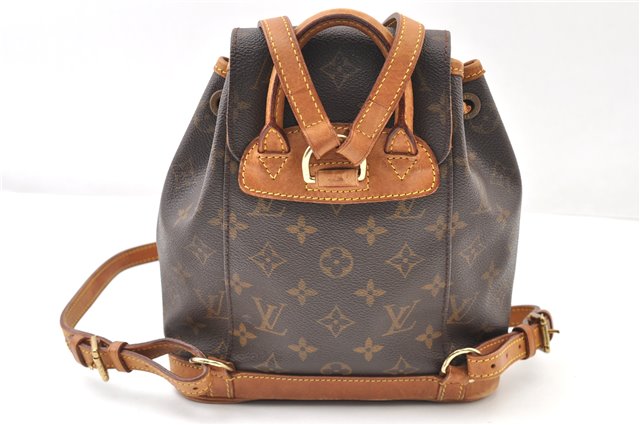Authentic Louis Vuitton Monogram Montsouris PM Backpack M51137 LV 5544F