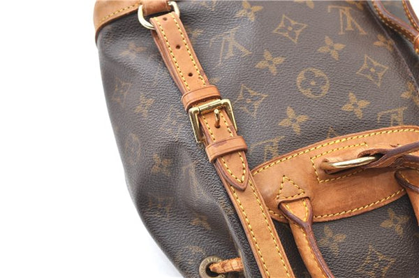 Authentic Louis Vuitton Monogram Montsouris PM Backpack M51137 LV 5544F