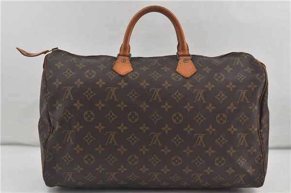 Authentic Louis Vuitton Monogram Speedy 40 Hand Boston Bag M41522 LV 5545D