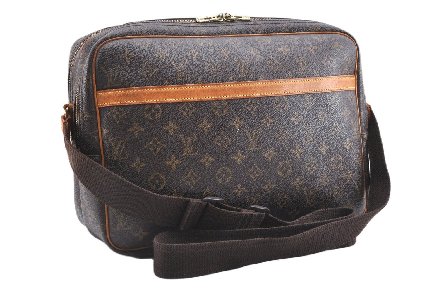 Authentic Louis Vuitton Monogram Reporter GM Shoulder Cross Bag M45252 LV 5545F