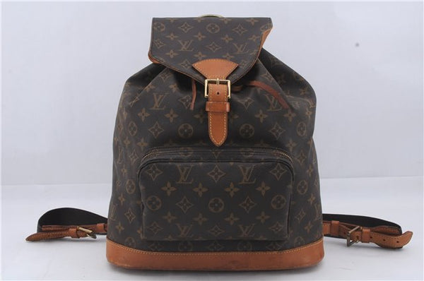 Authentic Louis Vuitton Monogram Montsouris GM Backpack M51135 LV 5548D