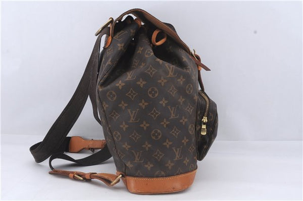 Authentic Louis Vuitton Monogram Montsouris GM Backpack M51135 LV 5548D