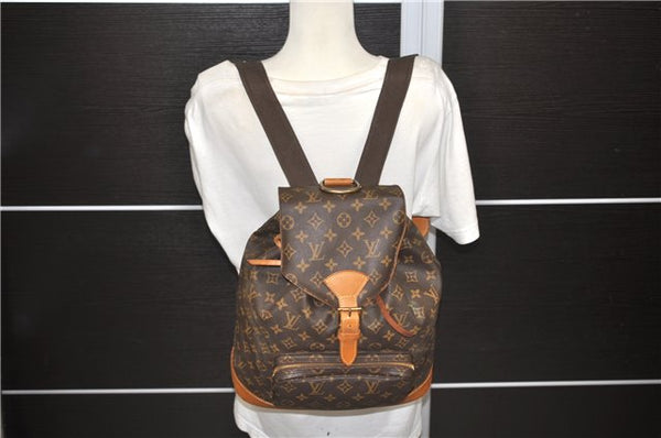 Authentic Louis Vuitton Monogram Montsouris GM Backpack M51135 LV 5548D