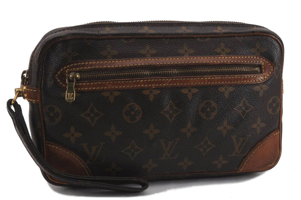 Auth LOUIS VUITTON Monogram Marly Dragonne GM Clutch Hand Bag M51825 LV 5549B