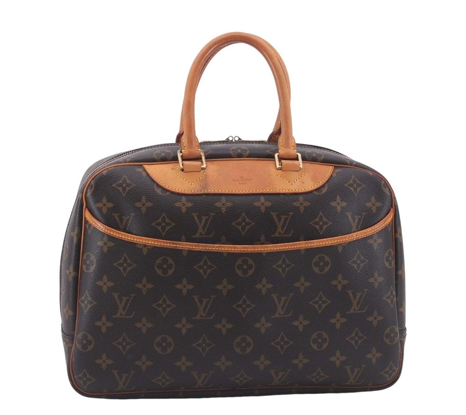 Authentic Louis Vuitton Monogram Deauville Hand Bag M47270 LV 5549D
