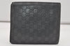 Authentic GUCCI Micro Guccissima Leather Bifold Wallet Purse 145754 Gray 5549I