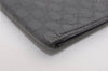 Authentic GUCCI Micro Guccissima Leather Bifold Wallet Purse 145754 Gray 5549I