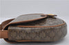 Authentic CELINE Macadam Blason Shoulder Cross Body Bag PVC Leather Brown 5551E