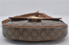 Authentic CELINE Macadam Blason Shoulder Cross Body Bag PVC Leather Brown 5551E