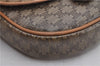 Authentic CELINE Macadam Blason Shoulder Cross Body Bag PVC Leather Brown 5551E