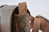 Authentic CELINE Macadam Blason Shoulder Cross Body Bag PVC Leather Brown 5551E
