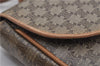 Authentic CELINE Macadam Blason Shoulder Cross Body Bag PVC Leather Brown 5551E