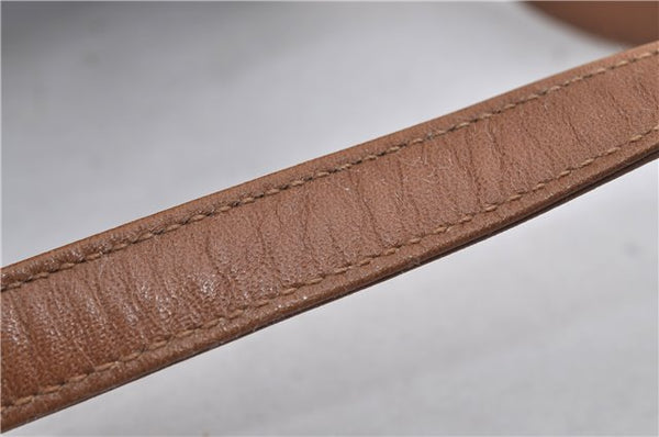 Authentic CELINE Macadam Blason Shoulder Cross Body Bag PVC Leather Brown 5551E