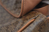 Authentic CELINE Macadam Blason Shoulder Cross Body Bag PVC Leather Brown 5551E