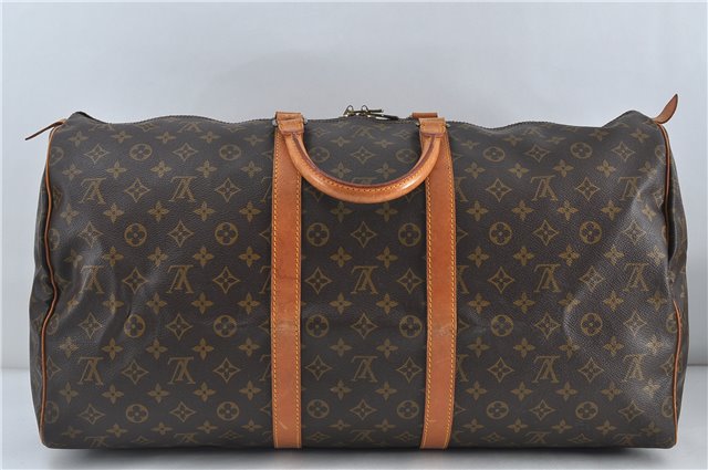Authentic Louis Vuitton Monogram Keepall 55 Travel Boston Bag M41424 LV 5554D