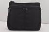 Authentic PRADA Nylon Tessuto Leather Shoulder Cross Body Bag Black 5554I