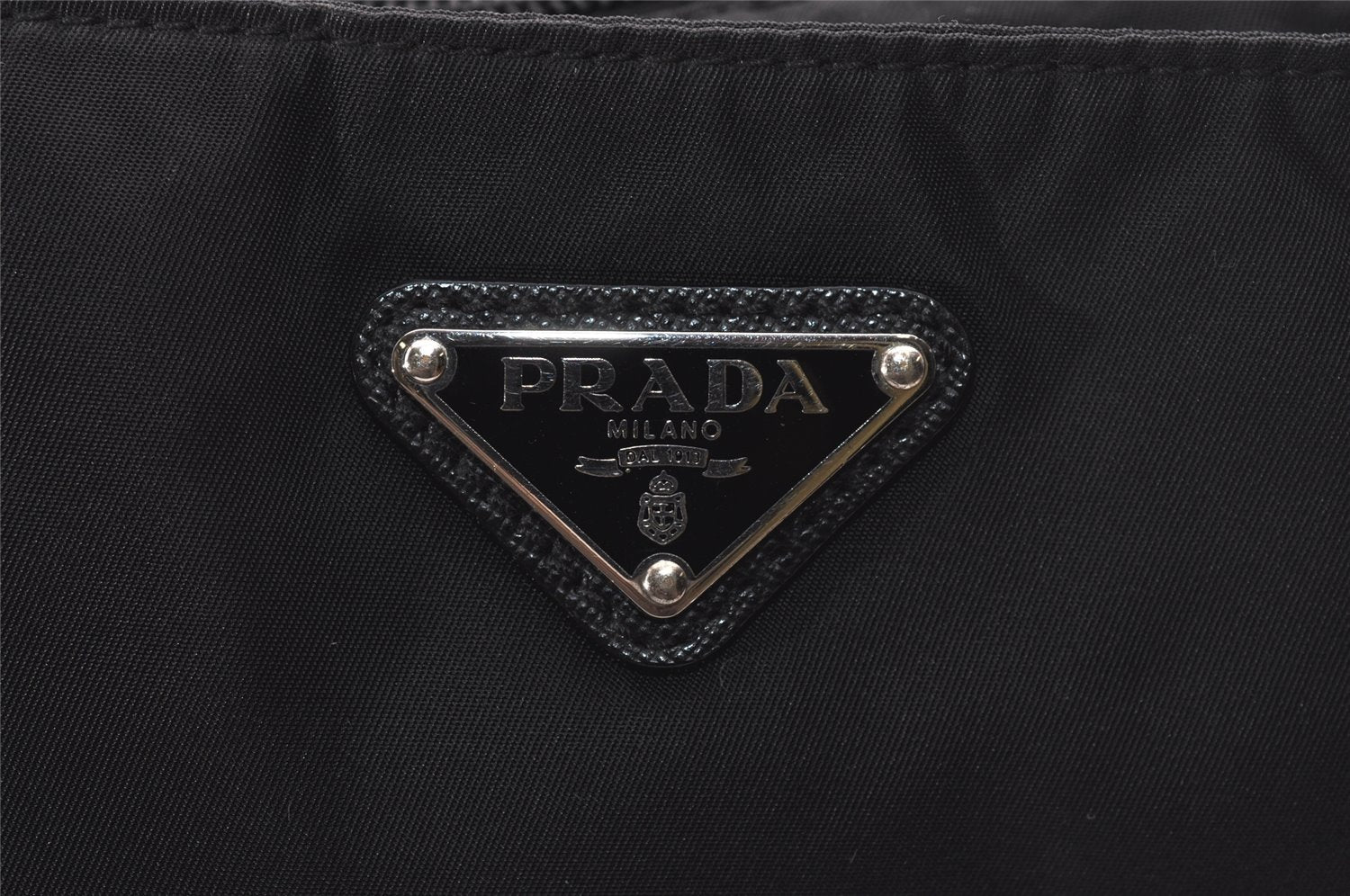 Authentic PRADA Nylon Tessuto Leather Shoulder Cross Body Bag Black 5554I