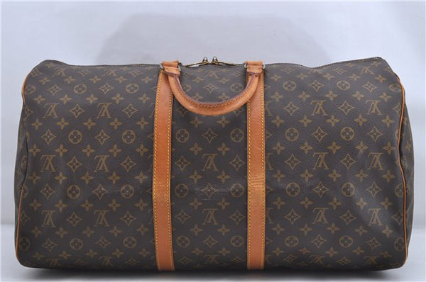 Authentic Louis Vuitton Monogram Keepall 55 Travel Boston Bag M41424 LV 5555D
