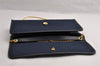 Authentic Christian Dior Trotter Chain Shoulder Bag Canvas Leather Navy CD 5555I