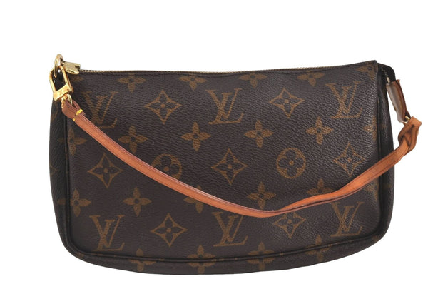 Authentic Louis Vuitton Monogram Pochette Accessoires Pouch M51980 LV 5556D
