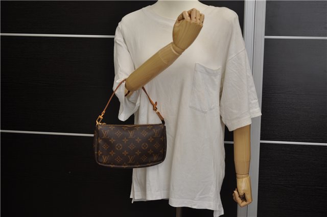 Authentic Louis Vuitton Monogram Pochette Accessoires Pouch M51980 LV 5556D