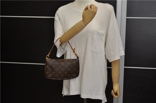 Authentic Louis Vuitton Monogram Pochette Accessoires Pouch M51980 LV 5556D
