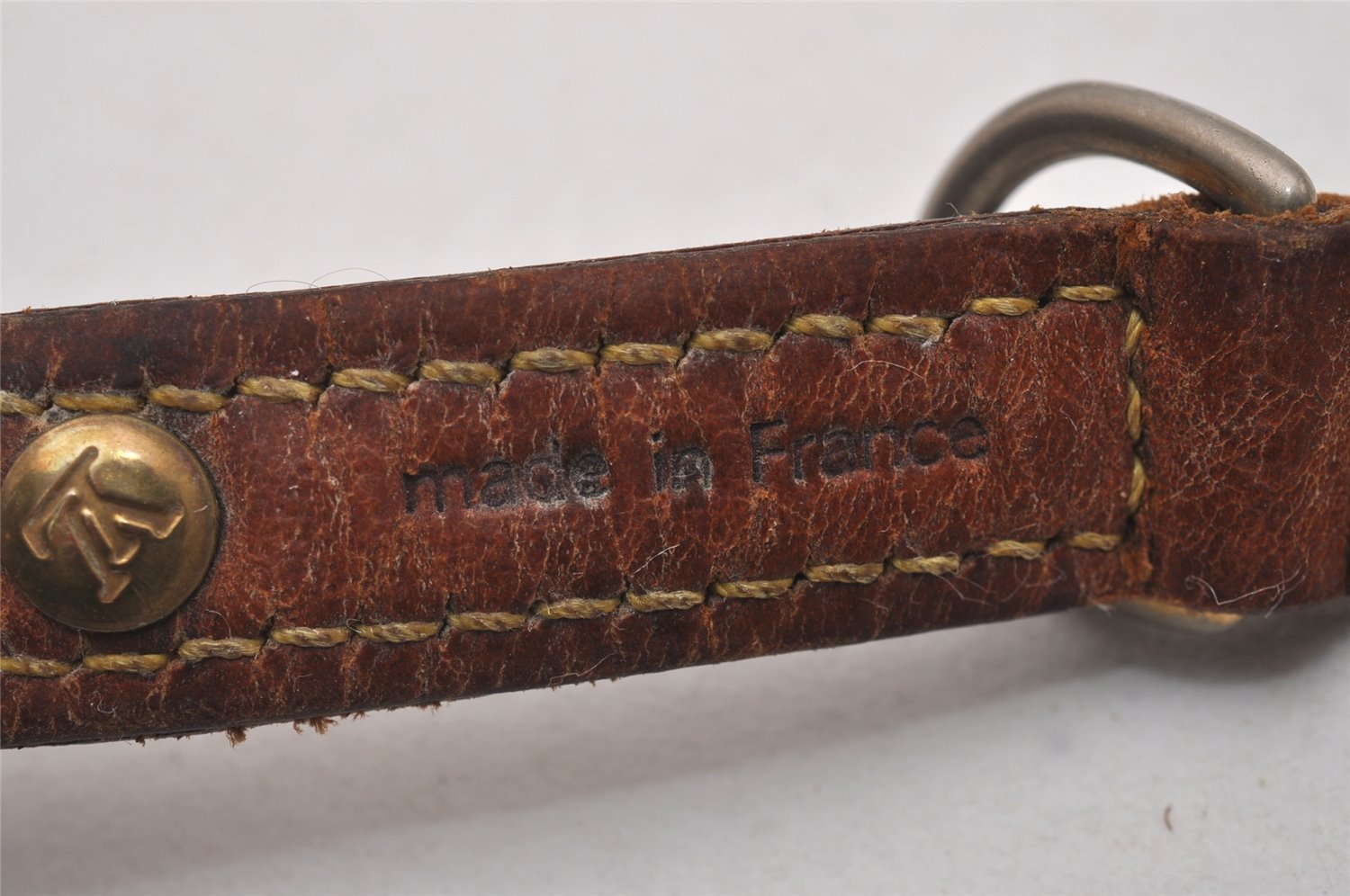 Auth Louis Vuitton Monogram Collier Baxter PM Leash Baxter MM M58072 LV 5556I