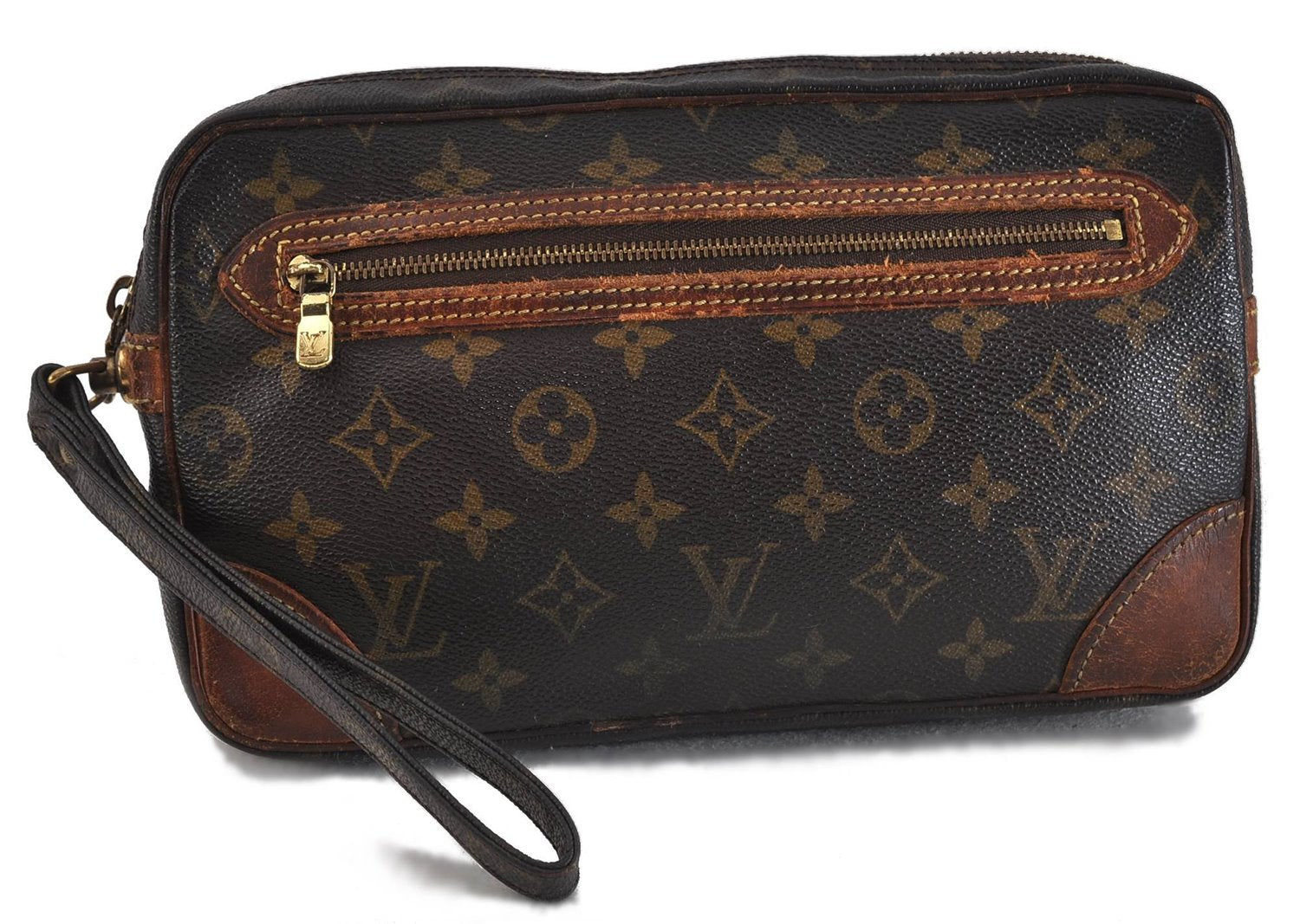 Auth LOUIS VUITTON Monogram Marly Dragonne GM Clutch Hand Bag M51825 LV 5558C