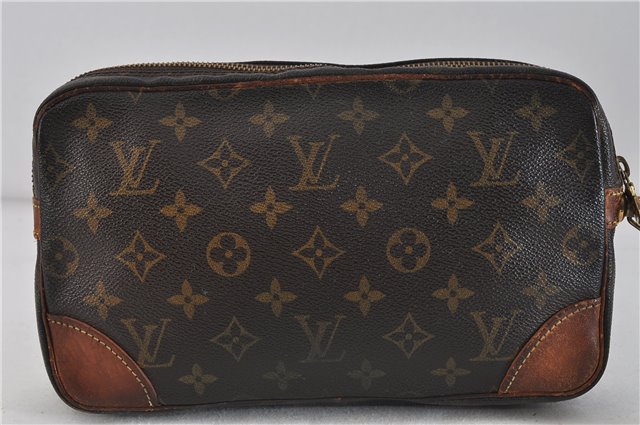 Auth LOUIS VUITTON Monogram Marly Dragonne GM Clutch Hand Bag M51825 LV 5558C