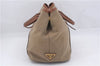Authentic PRADA Logo Jacquard Canvas Leather 2Way Shoulder Hand Bag Brown 5558D