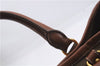 Authentic PRADA Logo Jacquard Canvas Leather 2Way Shoulder Hand Bag Brown 5558D