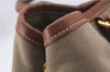 Authentic PRADA Logo Jacquard Canvas Leather 2Way Shoulder Hand Bag Brown 5558D