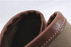 Authentic PRADA Logo Jacquard Canvas Leather 2Way Shoulder Hand Bag Brown 5558D