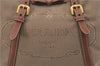 Authentic PRADA Logo Jacquard Canvas Leather 2Way Shoulder Hand Bag Brown 5558D