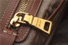 Authentic PRADA Logo Jacquard Canvas Leather 2Way Shoulder Hand Bag Brown 5558D