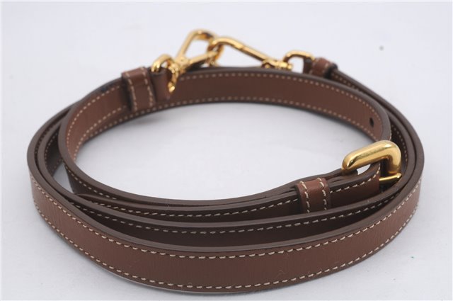 Authentic PRADA Logo Jacquard Canvas Leather 2Way Shoulder Hand Bag Brown 5558D