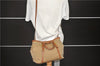 Authentic PRADA Logo Jacquard Canvas Leather 2Way Shoulder Hand Bag Brown 5558D