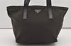 Authentic PRADA Nylon Tessuto Leather Shoulder Hand Tote Bag Khaki Green 5558I