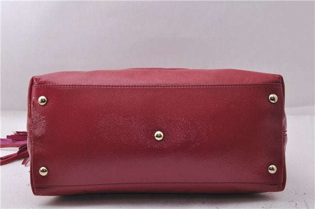 Authentic GUCCI SOHO Tassel 2Way Shoulder Hand Bag Enamel 308362 Pink 5559D
