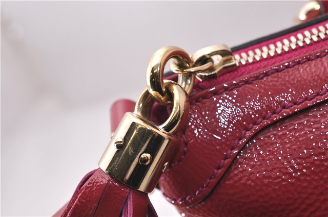 Authentic GUCCI SOHO Tassel 2Way Shoulder Hand Bag Enamel 308362 Pink 5559D