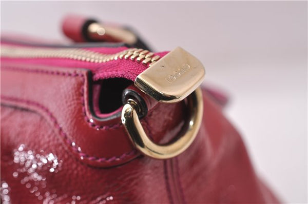 Authentic GUCCI SOHO Tassel 2Way Shoulder Hand Bag Enamel 308362 Pink 5559D