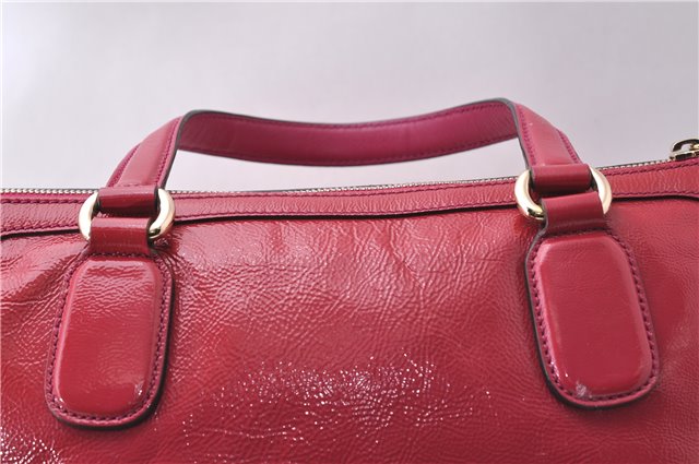 Authentic GUCCI SOHO Tassel 2Way Shoulder Hand Bag Enamel 308362 Pink 5559D