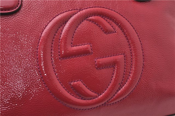 Authentic GUCCI SOHO Tassel 2Way Shoulder Hand Bag Enamel 308362 Pink 5559D