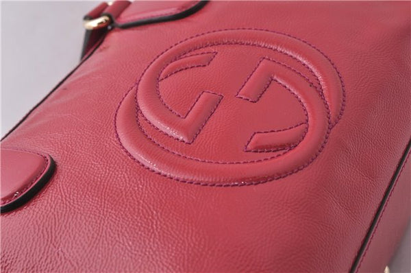 Authentic GUCCI SOHO Tassel 2Way Shoulder Hand Bag Enamel 308362 Pink 5559D