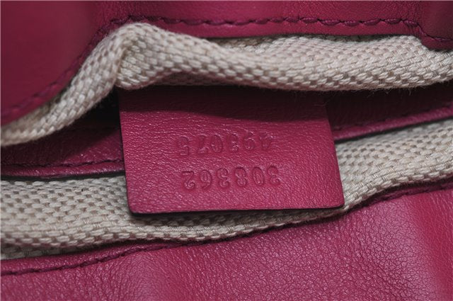 Authentic GUCCI SOHO Tassel 2Way Shoulder Hand Bag Enamel 308362 Pink 5559D
