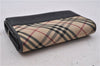 Authentic BURBERRY Nova Check Bifold Wallet Purse Nylon Leather Beige Box 5561E