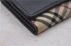 Authentic BURBERRY Nova Check Bifold Wallet Purse Nylon Leather Beige Box 5561E