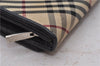 Authentic BURBERRY Nova Check Bifold Wallet Purse Nylon Leather Beige Box 5561E