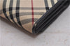 Authentic BURBERRY Nova Check Bifold Wallet Purse Nylon Leather Beige Box 5561E